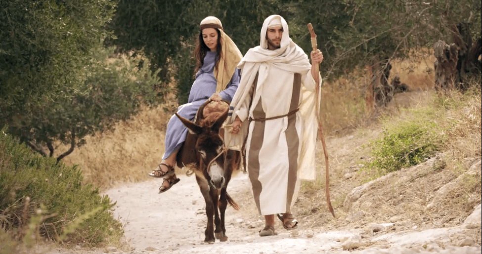mary and joseph journey to bethlehem video